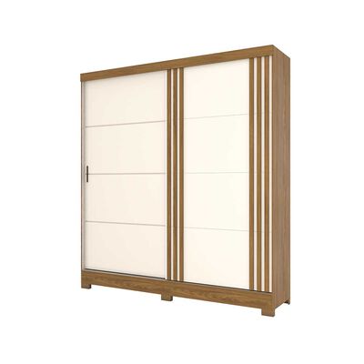 Clóset Home Mobili M8 M4 2 Puertas 2 Cajones Nogal Blanco Off