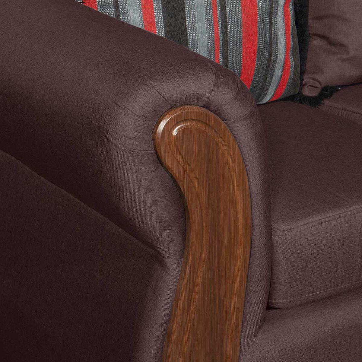 Sofá Black Factory Sofia 3 Cuerpos Café