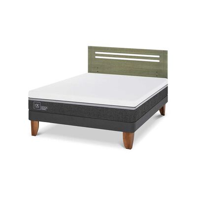 Imagen 2 del producto Cama Europea CIC 2 Plazas Ortopedic Advance + Respaldo Munich Olivo