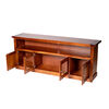 Rack TV Muebles Hema Berlin Hasta 70" Nogal Vidrio