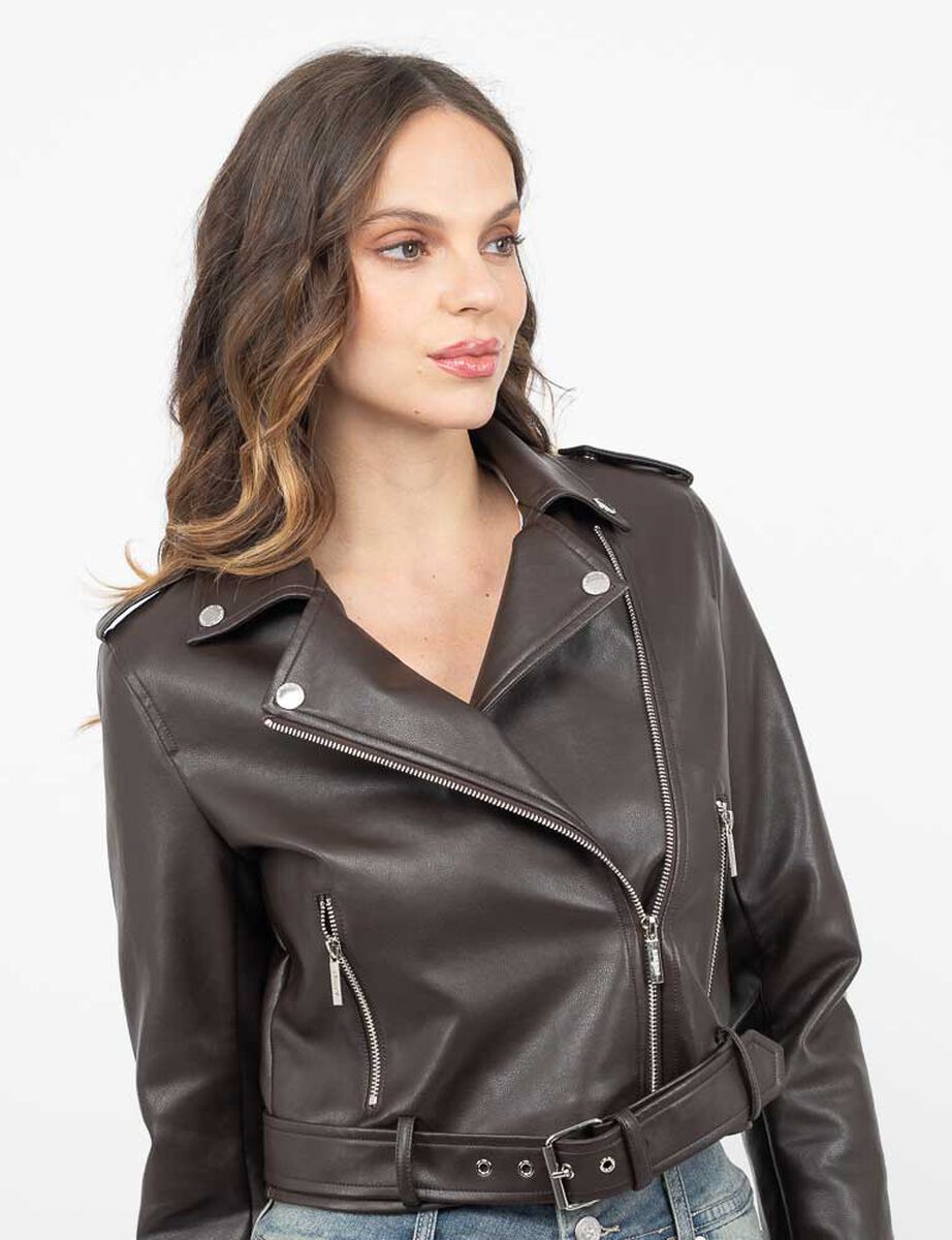 Chaqueta Biker Ecocuero Mujer Soviet