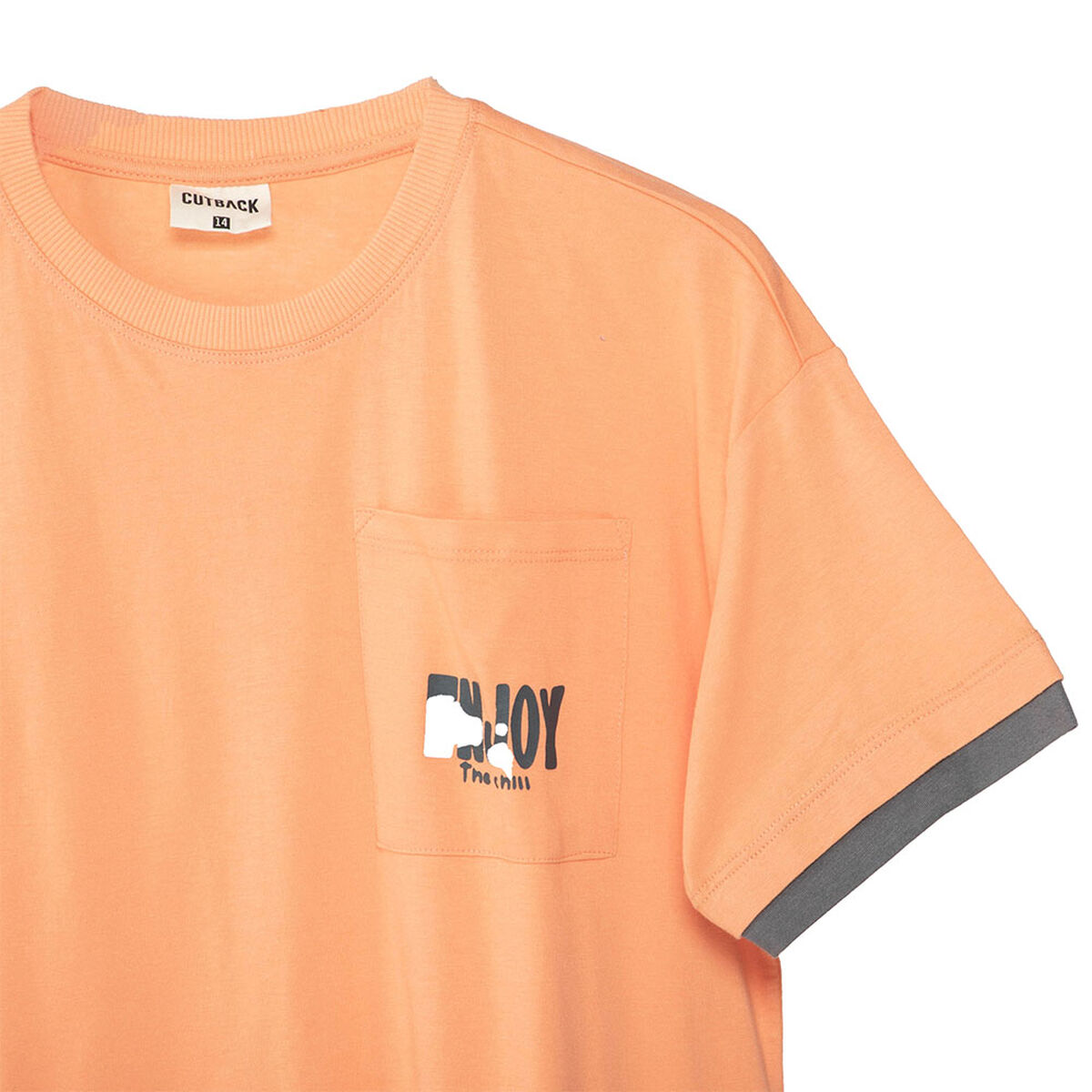 Polera Enjoy Manga Corta de Algodón Niño Cutback