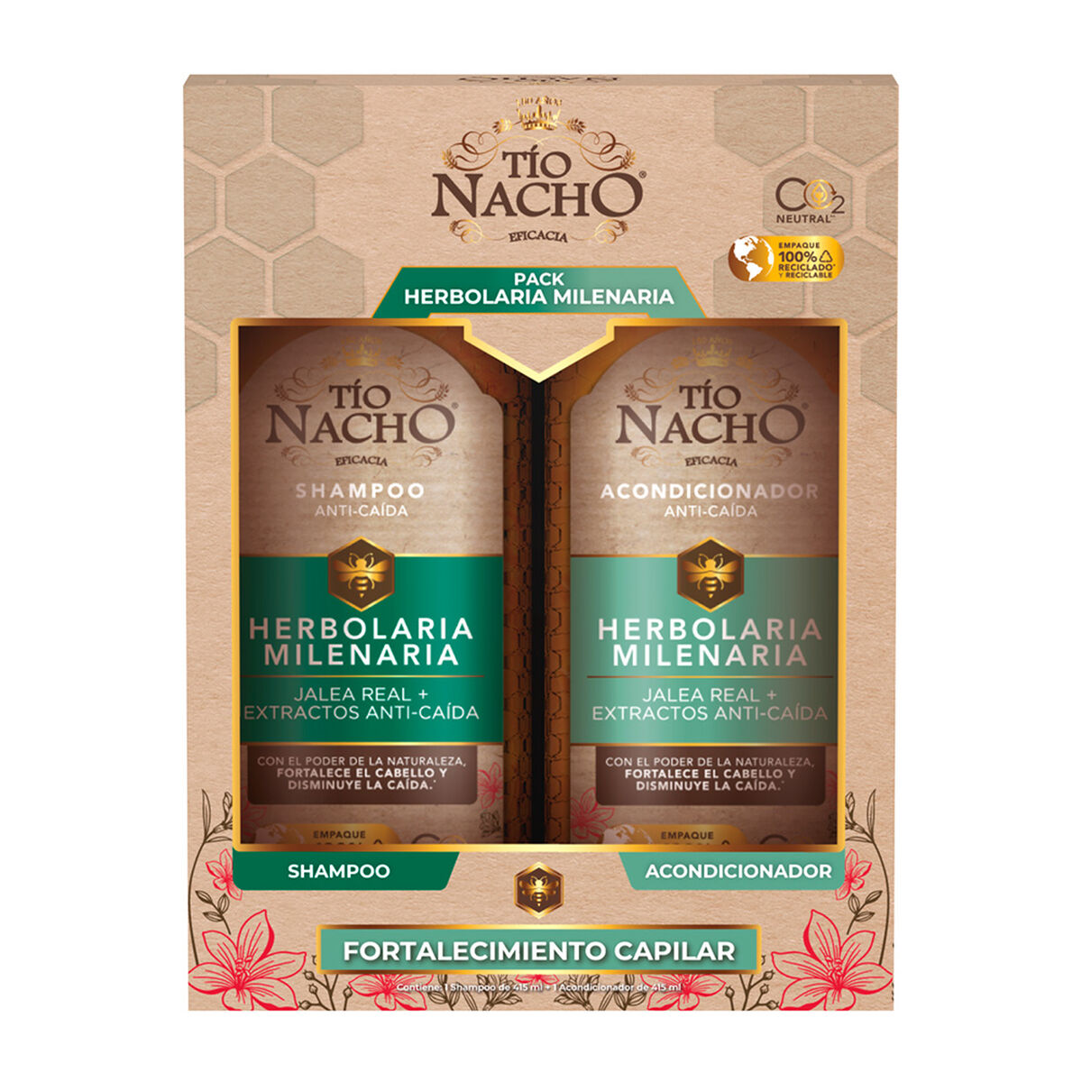 Pack Tío Nacho Herbolaria  Shampoo + Acondicionador