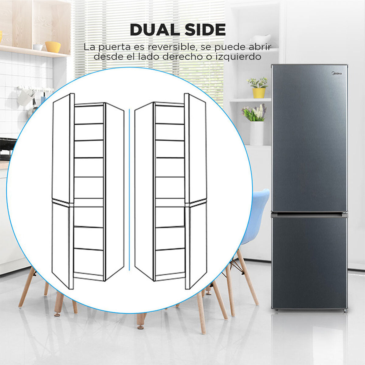 Refrigerador Frío Directo Midea MRFI-2660S346RW  260 lt