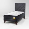 Cama Europea Drimkip 1,5 Plazas Eurotop + Respaldo Capitone