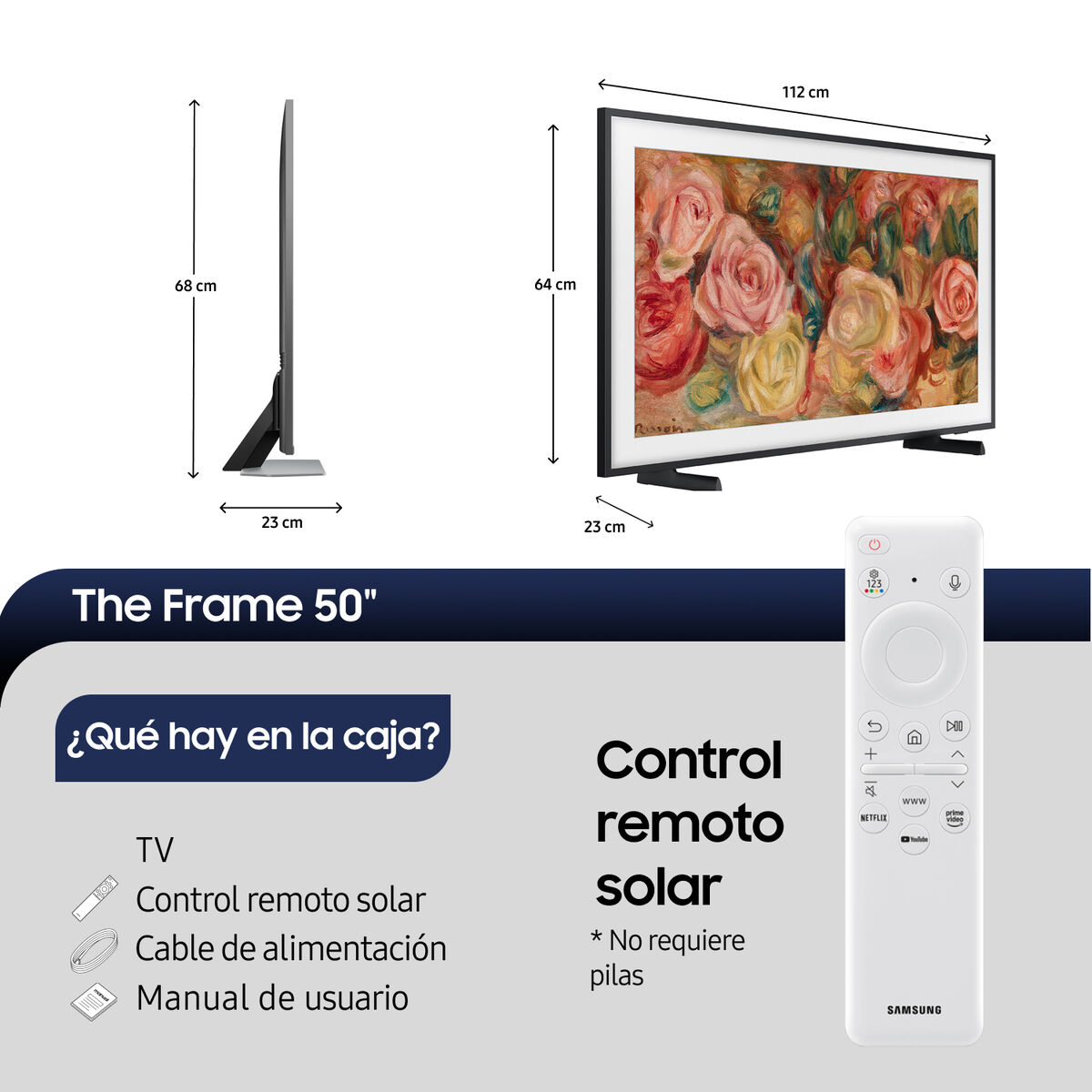 QLED Samsung 50" The Frame 4K UHD Smart TV 2024