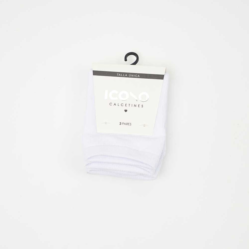 Pack 3 Calcetines Corto Mujer Icono
