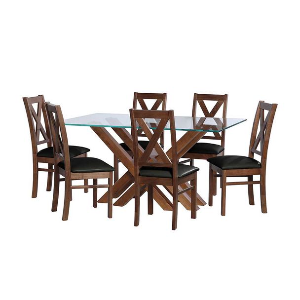 Juego de Comedor Latam Home Merida 6 Sillas Negro