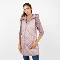 Parka Larga Sin Mangas Mujer Alma Rosa, Taupe, Verde