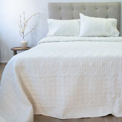 DORAL Quilt Doral 3 Plazas Viena Liso Blanco