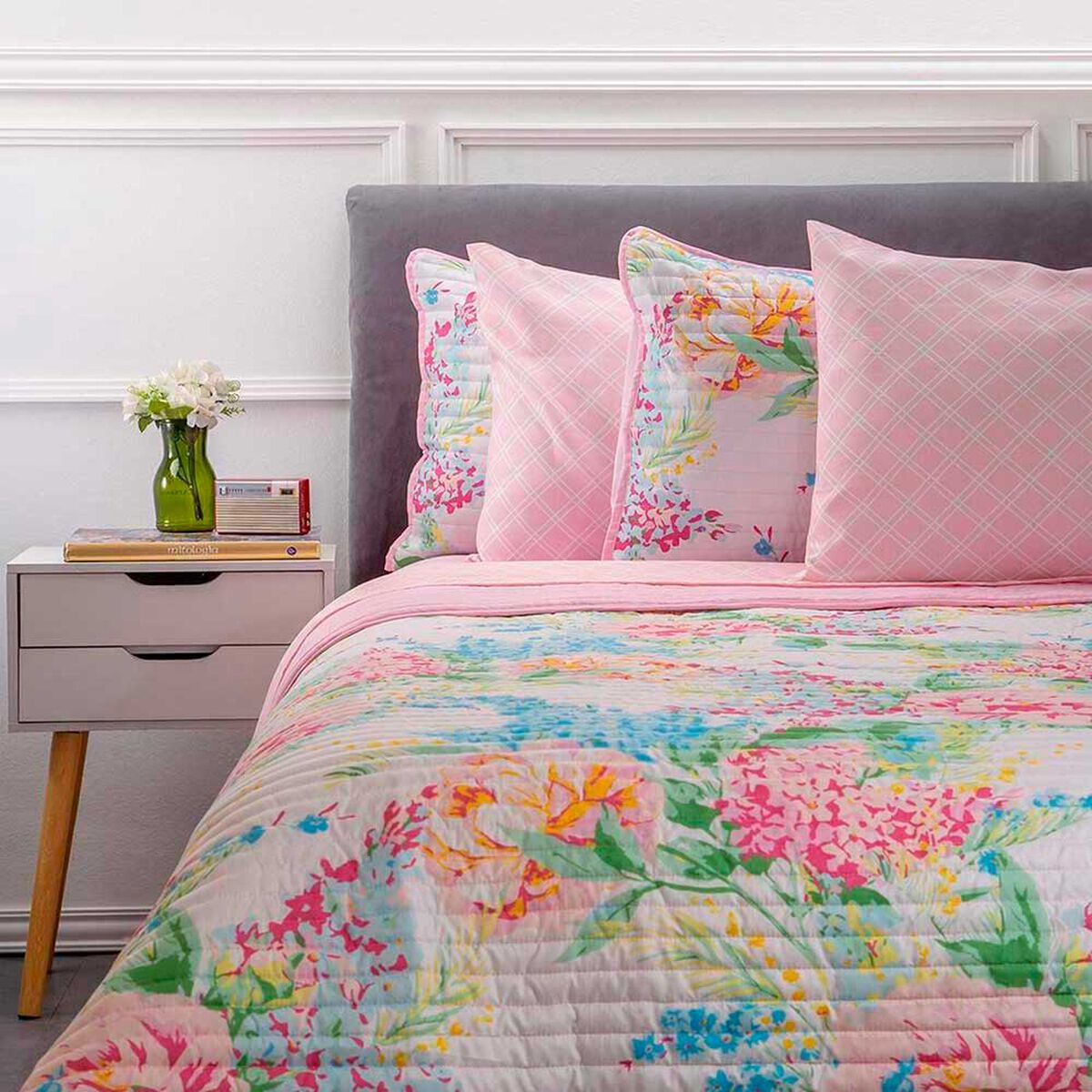 Set Quilt + Juego de S&aacute;banas Dreams King Mar&iacute;a