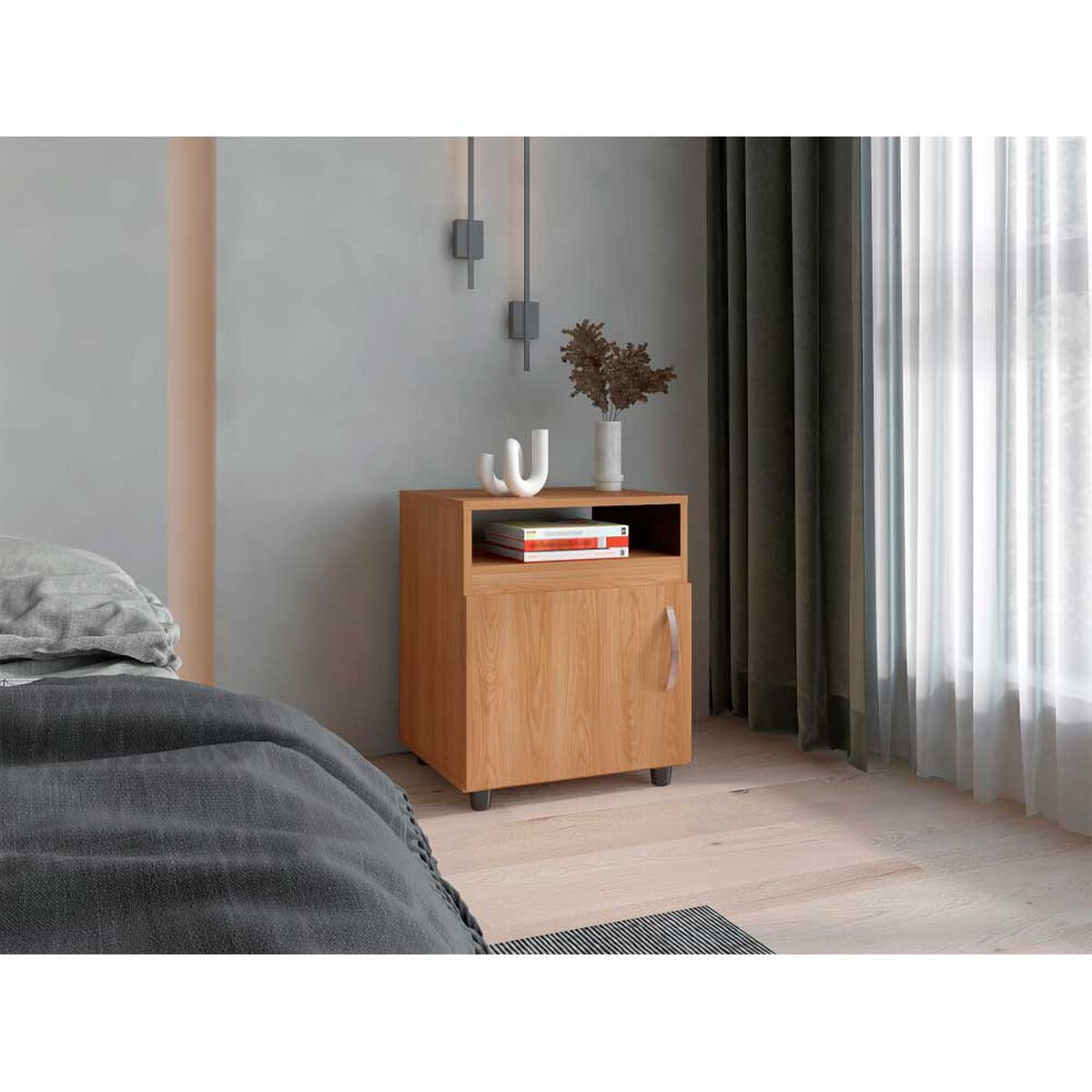 Velador Tuhome Barilo 1 Puerta Fresno Wengue