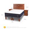 Cama Europea CIC Base Dividida 2 Plazas Súper Premium + Respaldo + Veladores