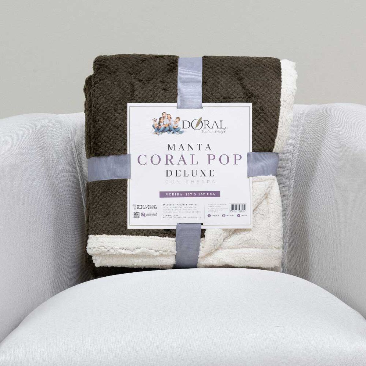 Manta Doral Coral Pop Sherpa 127x152 cm D7