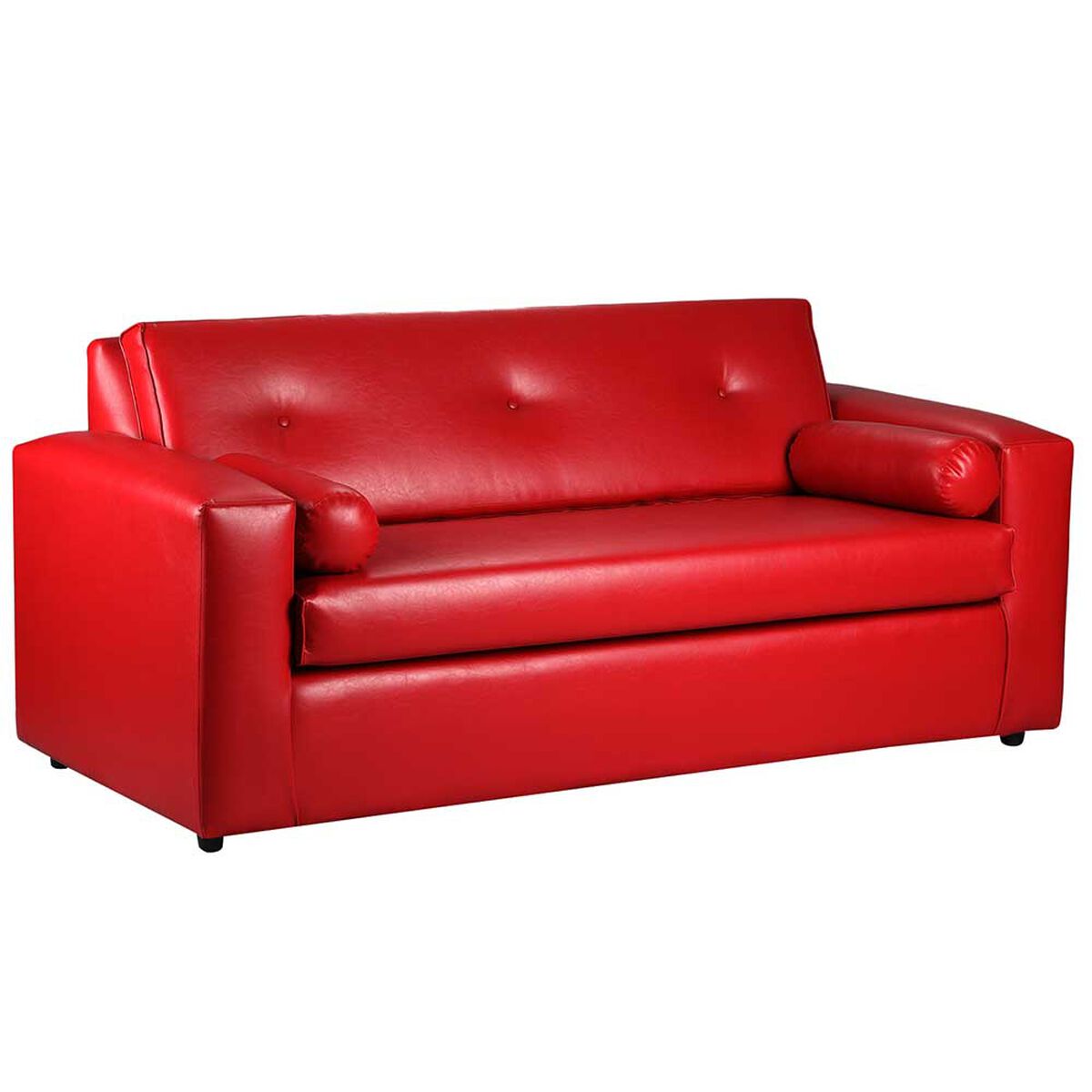 Sofá Bodevir Vivo PU 30 3 Cuerpos Rojo 