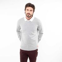 Sweater Algodón Hombre Portman Club Gris-Melan, Navy
