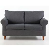 Sofá Kea Retro 3 Cuerpos Gris Oscuro