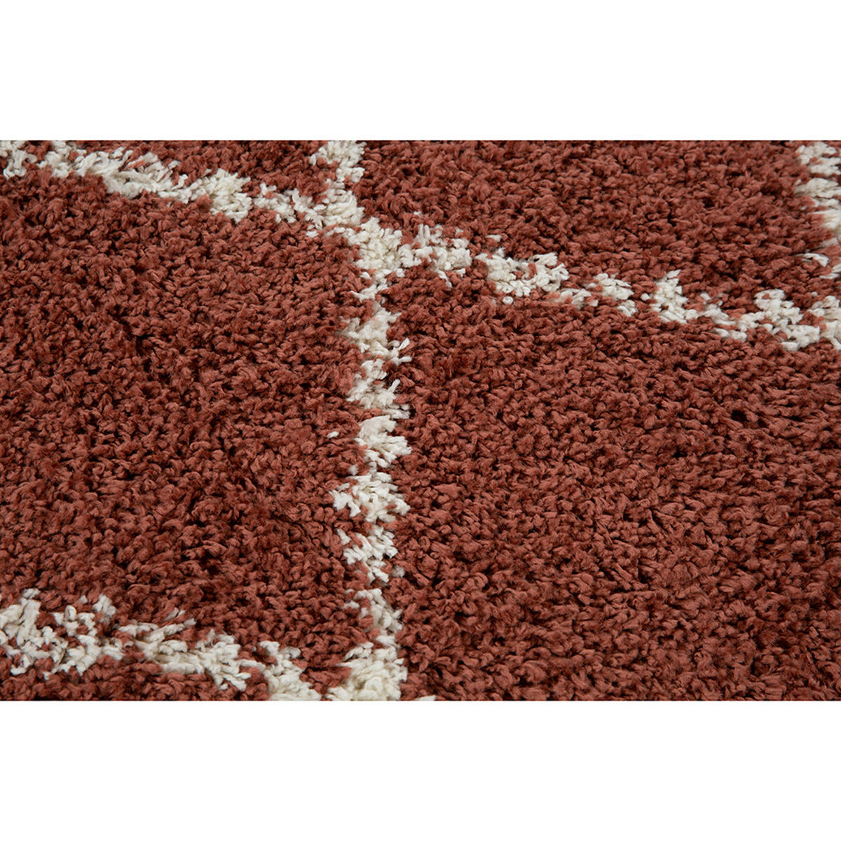 Bajada de Cama Idetex Shaggy Cell 133 x 180 cm Terracota