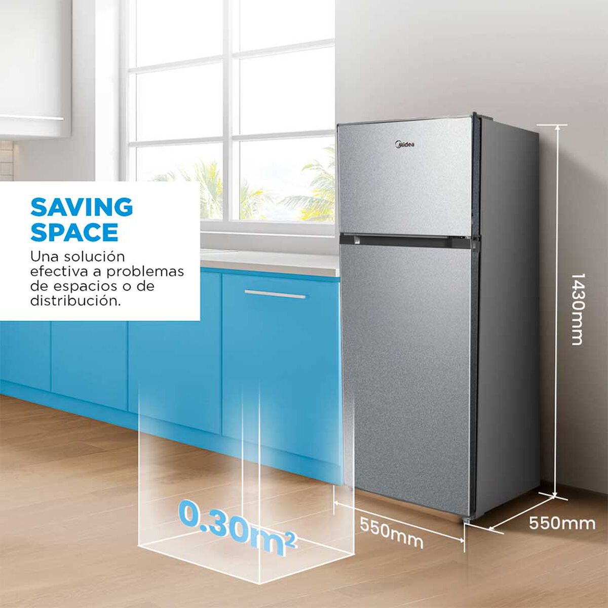 Refrigerador Frío Directo Midea MDRT294FGE50 207 lts.