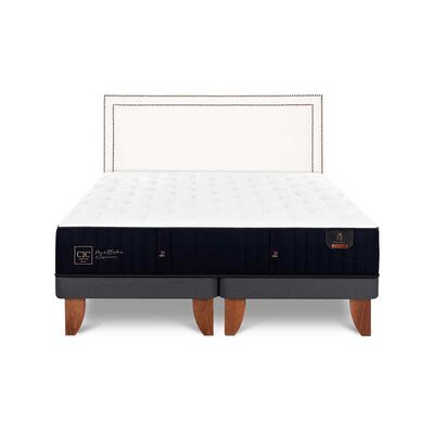 Cama Europea CIC Base Dividida King Premium + Respaldo Danubio