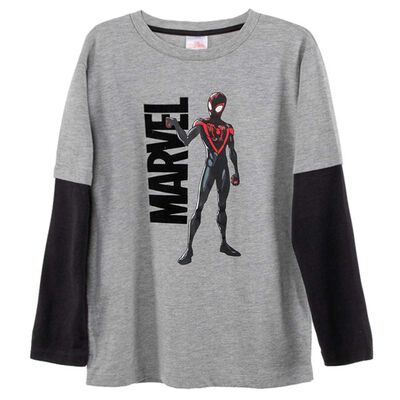 Polera Manga Larga de Algodón Niño Spiderman