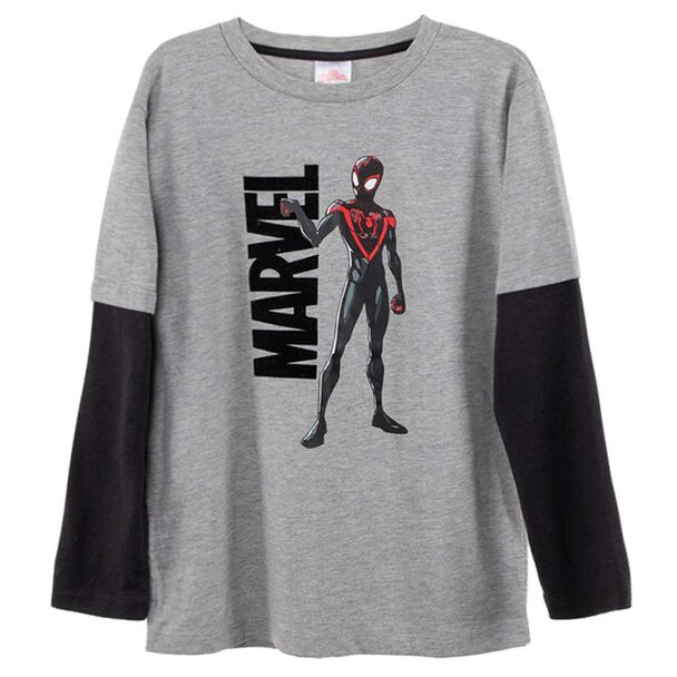 Polera Manga Larga de Algodón Niño Spiderman