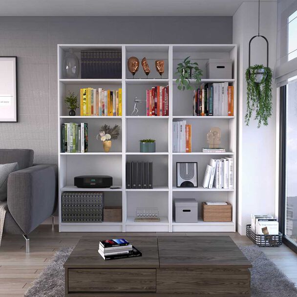 2 Estantes 62 cm + Estante 45 cm TuHome Home Blanco