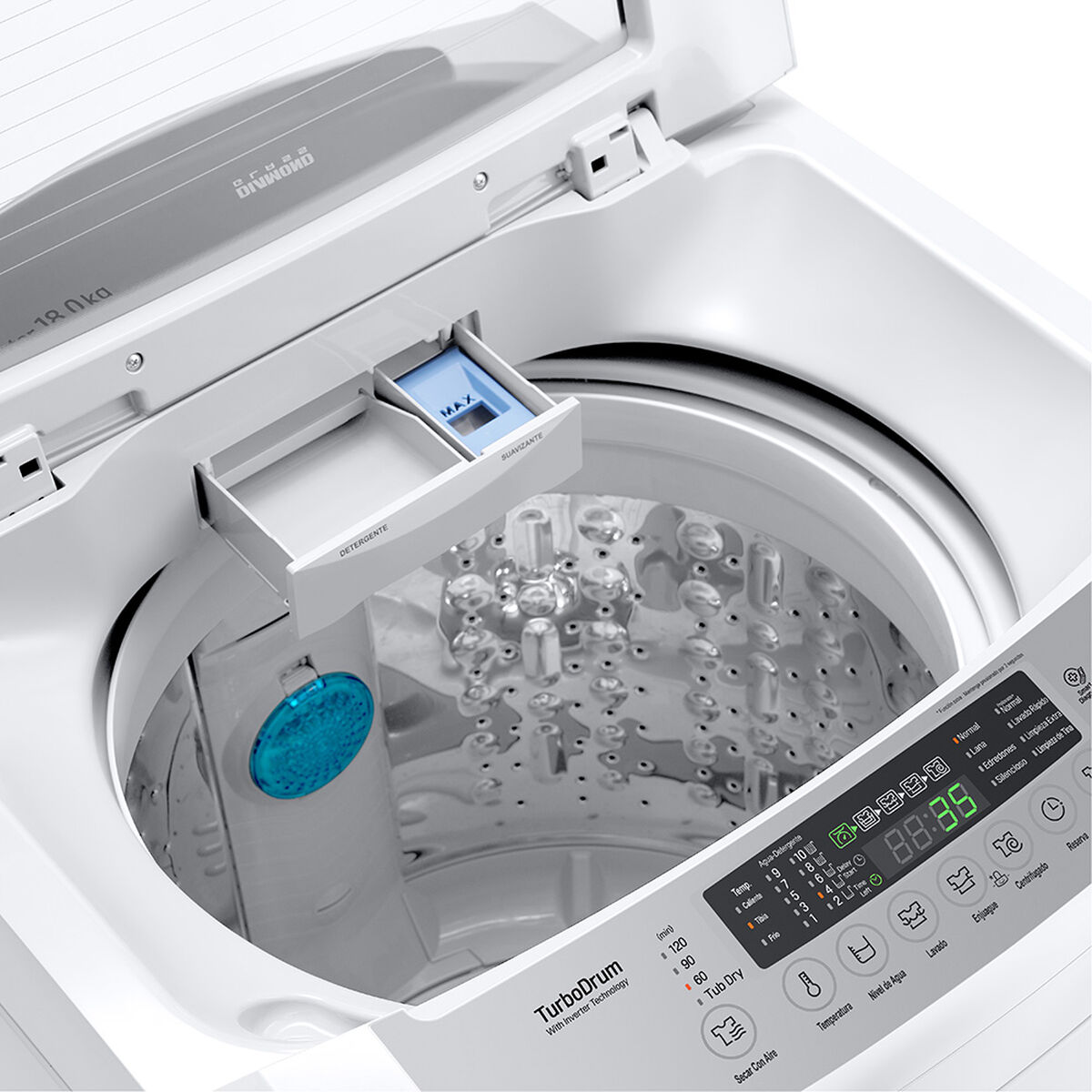 Lavadora Automática LG WT18WPB 18 kg.