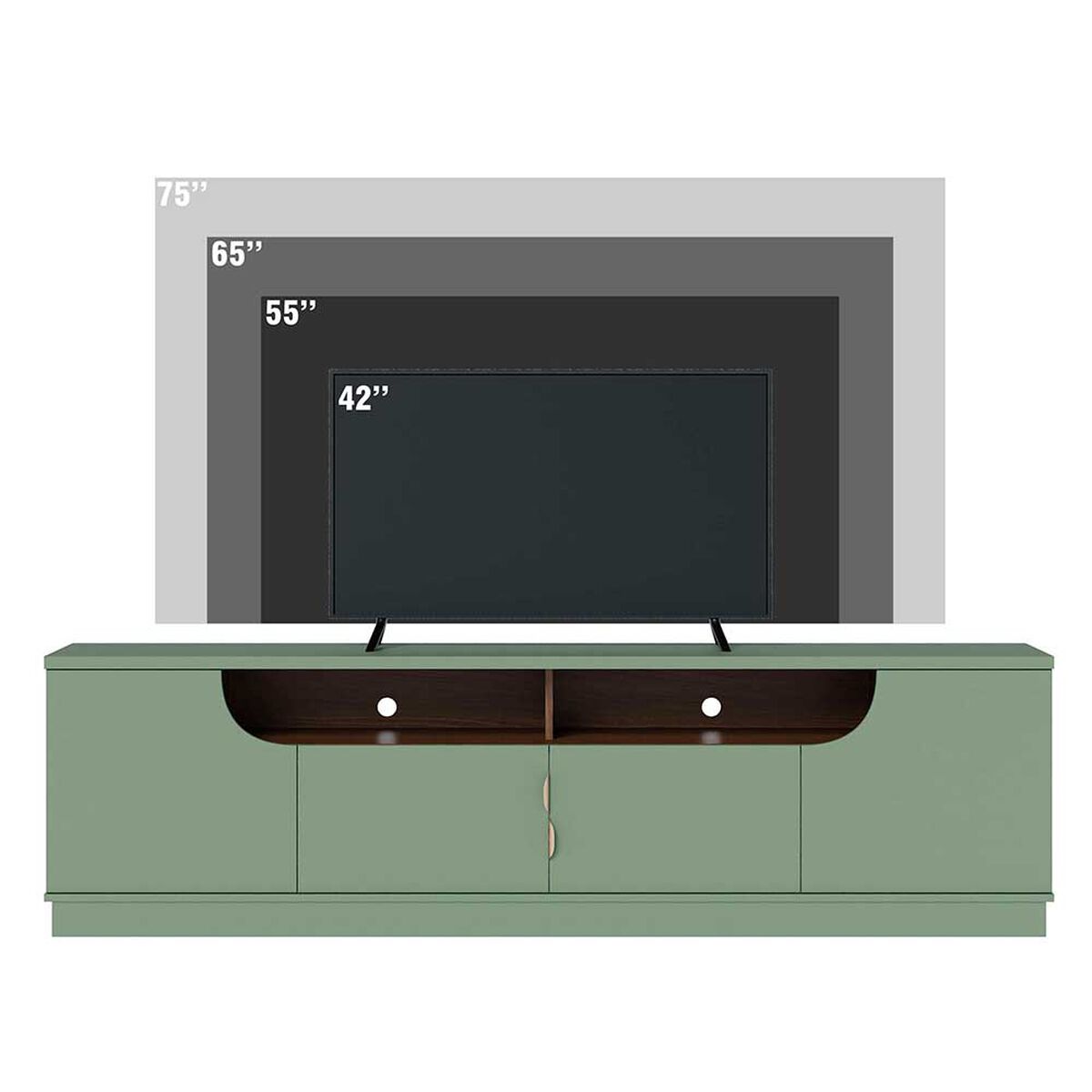 Rack Di Poretti Santorini 75" Verde