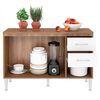 Mueble de Cocina Base Vekkahome Opie 2 Cajones 3 Puertas Blanco