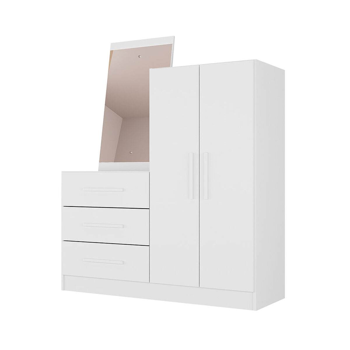 C&oacute;moda Di Poretti Design Duna 3 Cajones 2 Puertas Blanco