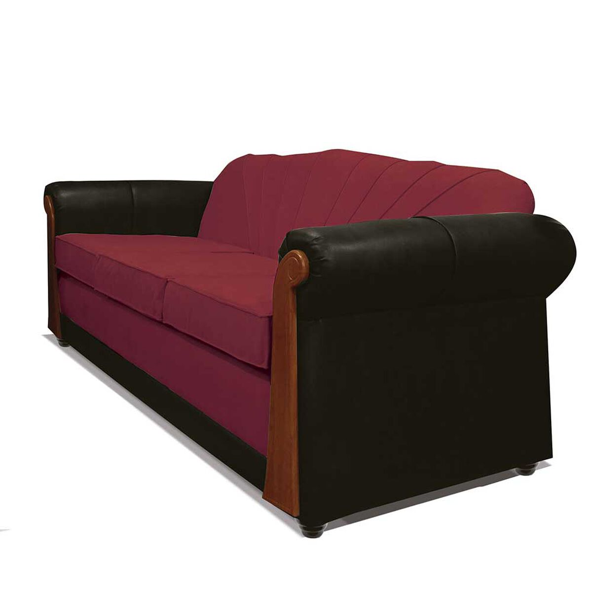 Juego de Living Elegant Detail Marsella Sofá 3 Cuerpos + Dos Sillones 1 Cuerpo Rojo