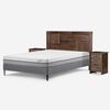 Cama Europea Rosen Full Pratta + Respaldo Dolce + 2 Veladores