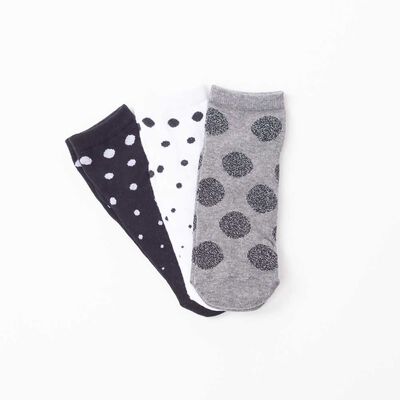 Imagen 1 del producto Pack 3 Calcetines Mujer Icono Negro