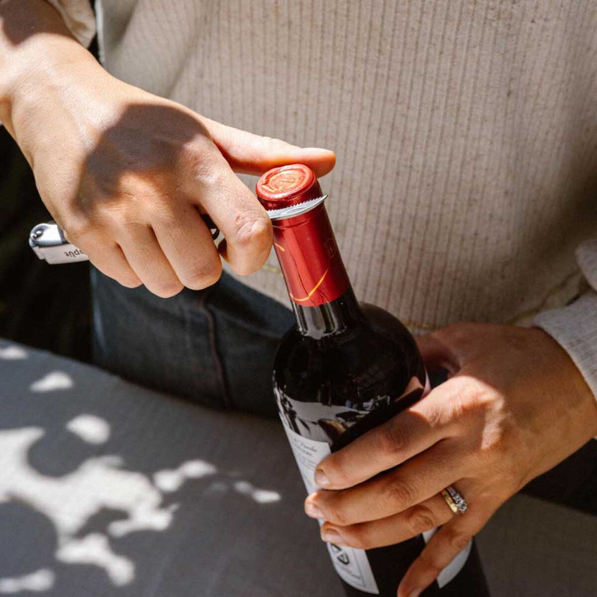 Descorchador Vino Simplit Sommelier Acero Inoxidable Caf&eacute;