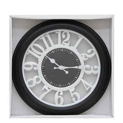 Reloj de Pared Plástico Vgo Circular 30 cm Negro
