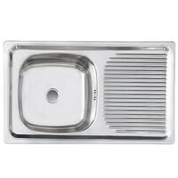 Lavaplatos Derecho Empotrable Con Rebalse Splendid 800X435 cm