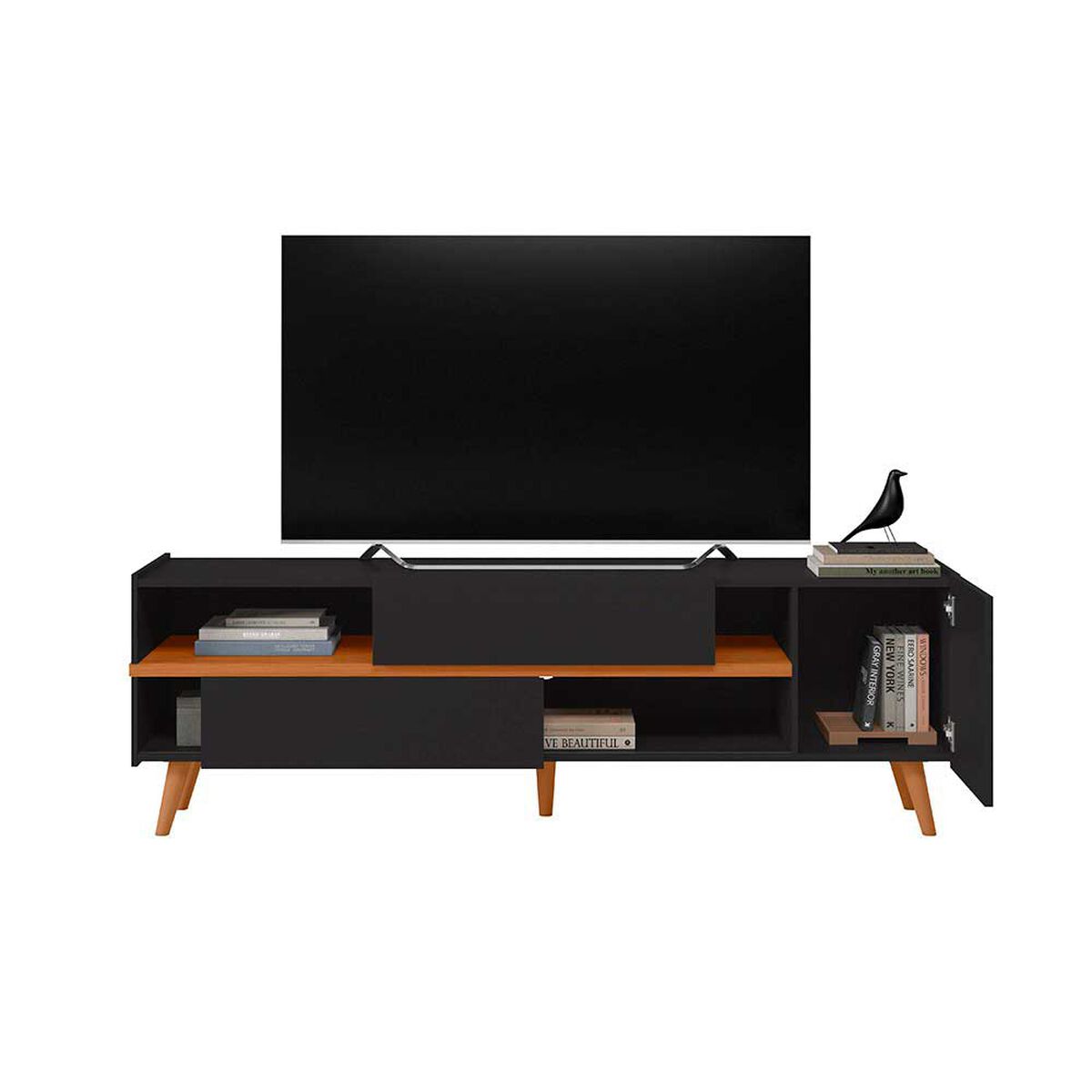 Rack TV Purus Altavision Hasta 65" Negro y Café