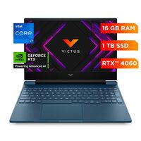 Notebook Gamer HP VICTUS 15-fa1013la Intel Core i7 16GB RAM 1TB 15.6"" NVIDIA GeForce RTX 4060