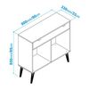 Mesa de Arrimo Home Mobili Aran Blanco Café