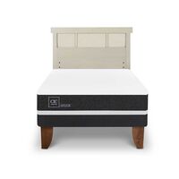 Cama Europea CIC 1,5 Plazas Ortopedic + Respaldo Dublin Alpino