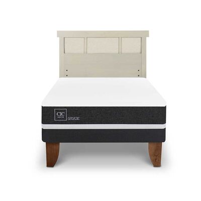 Imagen 1 del producto Cama Europea CIC 1,5 Plazas Ortopedic + Respaldo Dublin Alpino