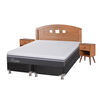 Box Spring CIC Base Dividida 2 Plazas Ortopedic Advance + Respaldo + 2 Veladores New Gales