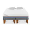 Cama Europea CIC Base Dividida 2 Plazas Excellence Plus + 2 Almohadas + Respaldo + 2 Veladores CIC 2 Plazas Alassio