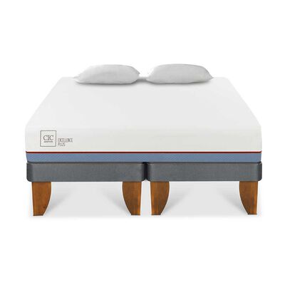 Imagen 1 del producto Cama Europea CIC Base Dividida 2 Plazas Excellence Plus + 2 Almohadas