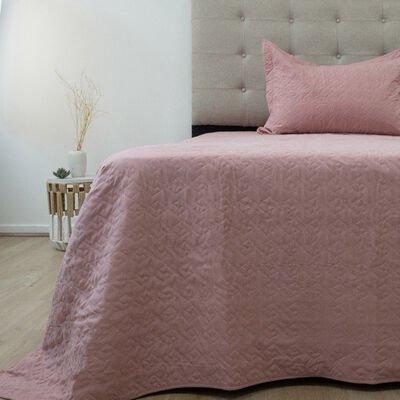 Quilt Doral 1,5 Plazas Lumi Velvety Rosa