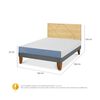 Cama Europea CIC 2 Plazas Excellence + Respaldo Villarrica Mostaza