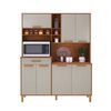 Mueble de Cocina Home Mobili Belluno 7 Puertas 1 Cajón Café y Blanco Off