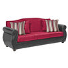 Juego de Living Innovamuebles Azucena Sofá 3 Cuerpos + Dos Sillones 1 Cuerpo Burdeo 