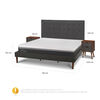 Cama Europea CIC King Ortopedic Advance + Respaldo Eufrates + 2 Veladores